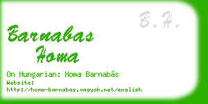 barnabas homa business card